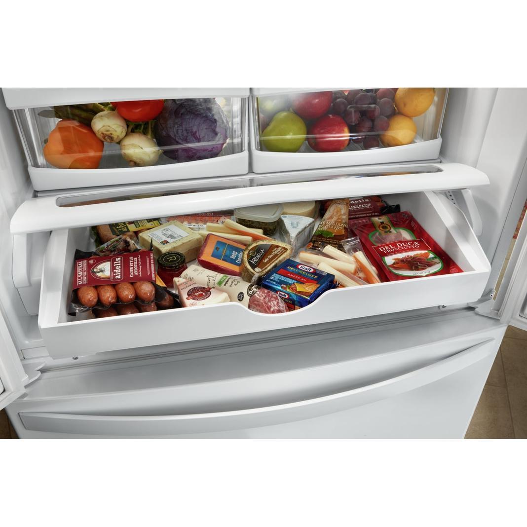 Whirlpool - 32.6 Inch 22.1 cu. ft French Door Refrigerator in White - WRF532SNHW