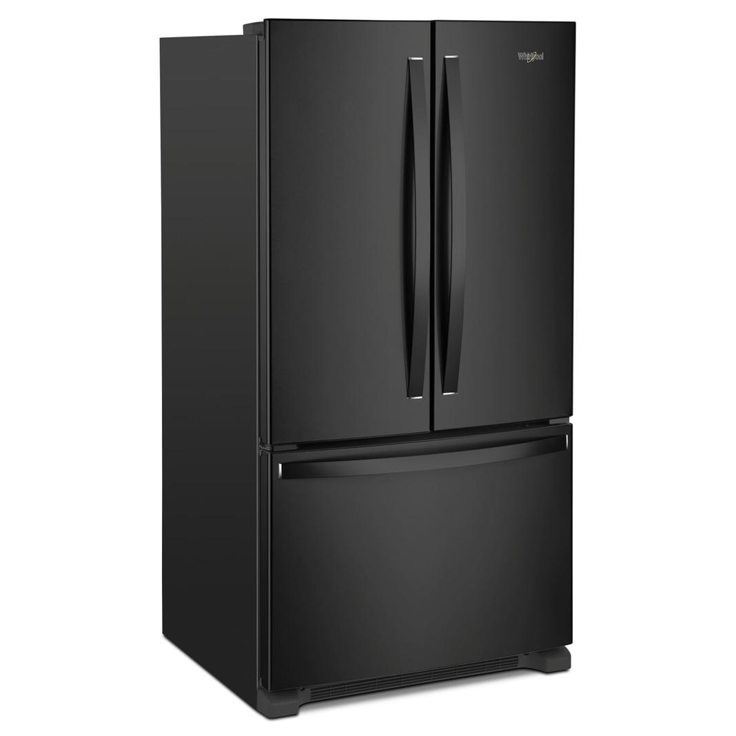 Whirlpool - 35.625 Inch 25.2 cu. ft French Door Refrigerator in Black - WRF535SMHB