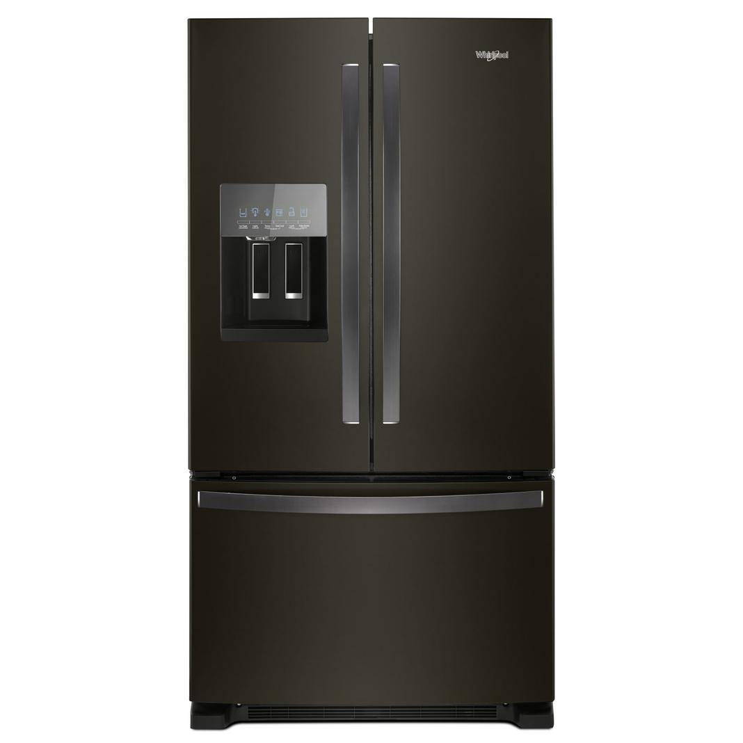 Whirlpool - 35.6 Inch 24.7 cu. ft French Door Refrigerator in Black Stainless - WRF555SDHV
