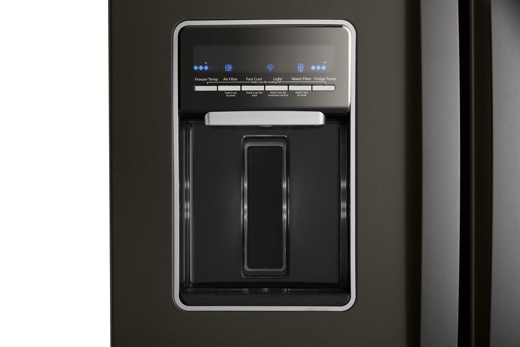 Whirlpool - 30 Inch 19.7 cu. ft French Door Refrigerator in Black Stainless - WRF560SEHV