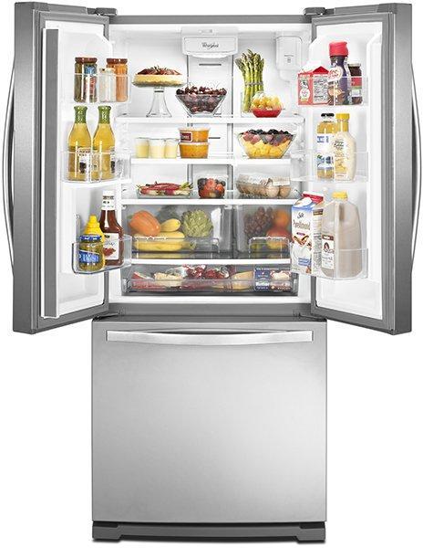 Whirlpool - 30 Inch 19.7 cu. ft French Door Refrigerator in Stainless - WRF560SEHZ
