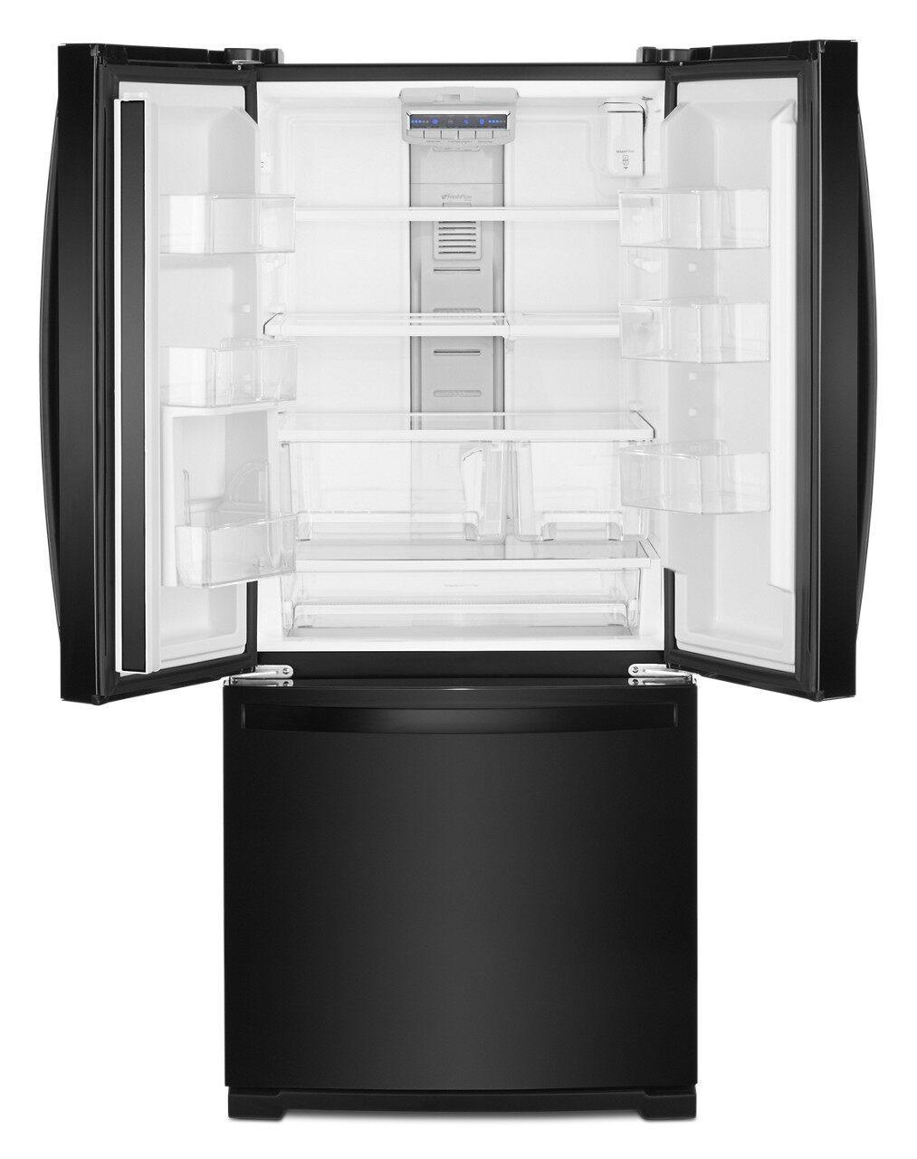 Whirlpool - 29.5 Inch 20 cu. ft French Door Refrigerator in Black - WRF560SFHB