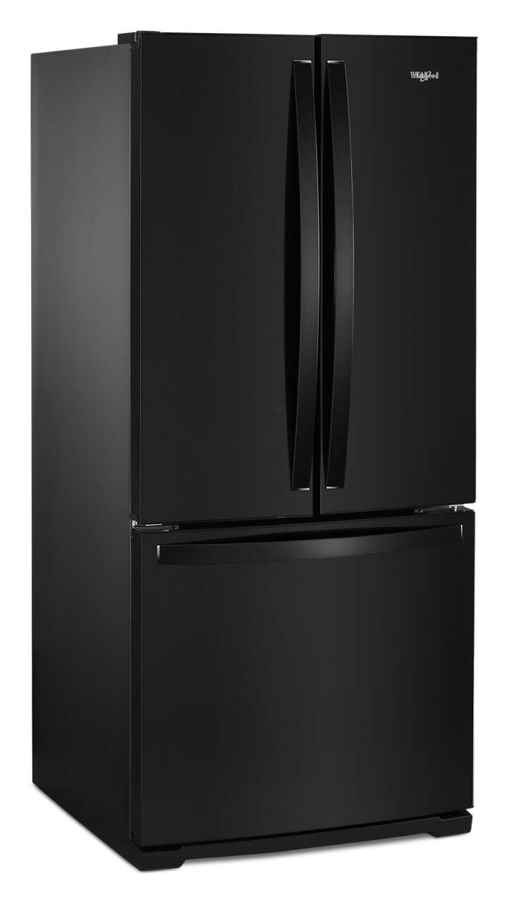 Whirlpool - 29.5 Inch 20 cu. ft French Door Refrigerator in Black - WRF560SMHB