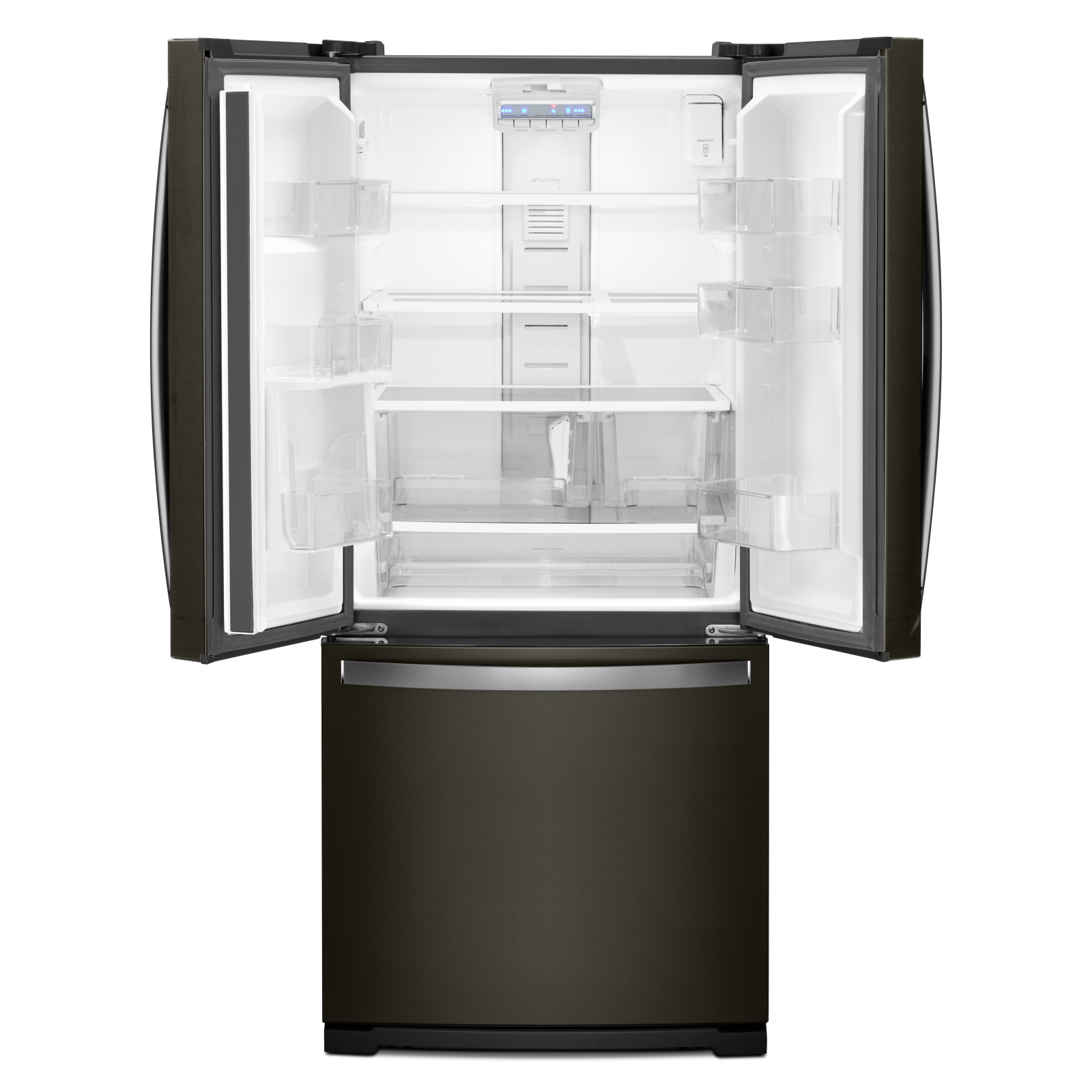 Whirlpool - 29.5 Inch 20 cu. ft French Door Refrigerator in Black Stainless - WRF560SMHV