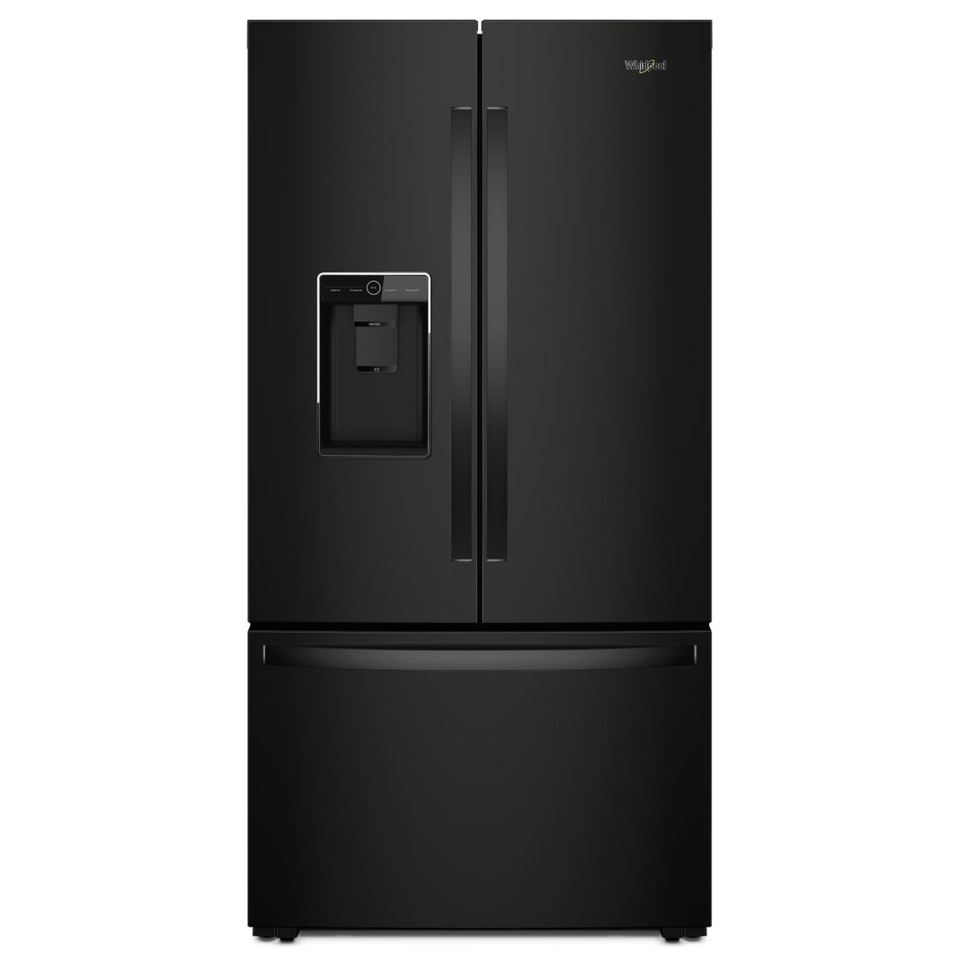 Whirlpool - 35.8125 Inch 24 cu. ft French Door Refrigerator in Black - WRF954CIHB