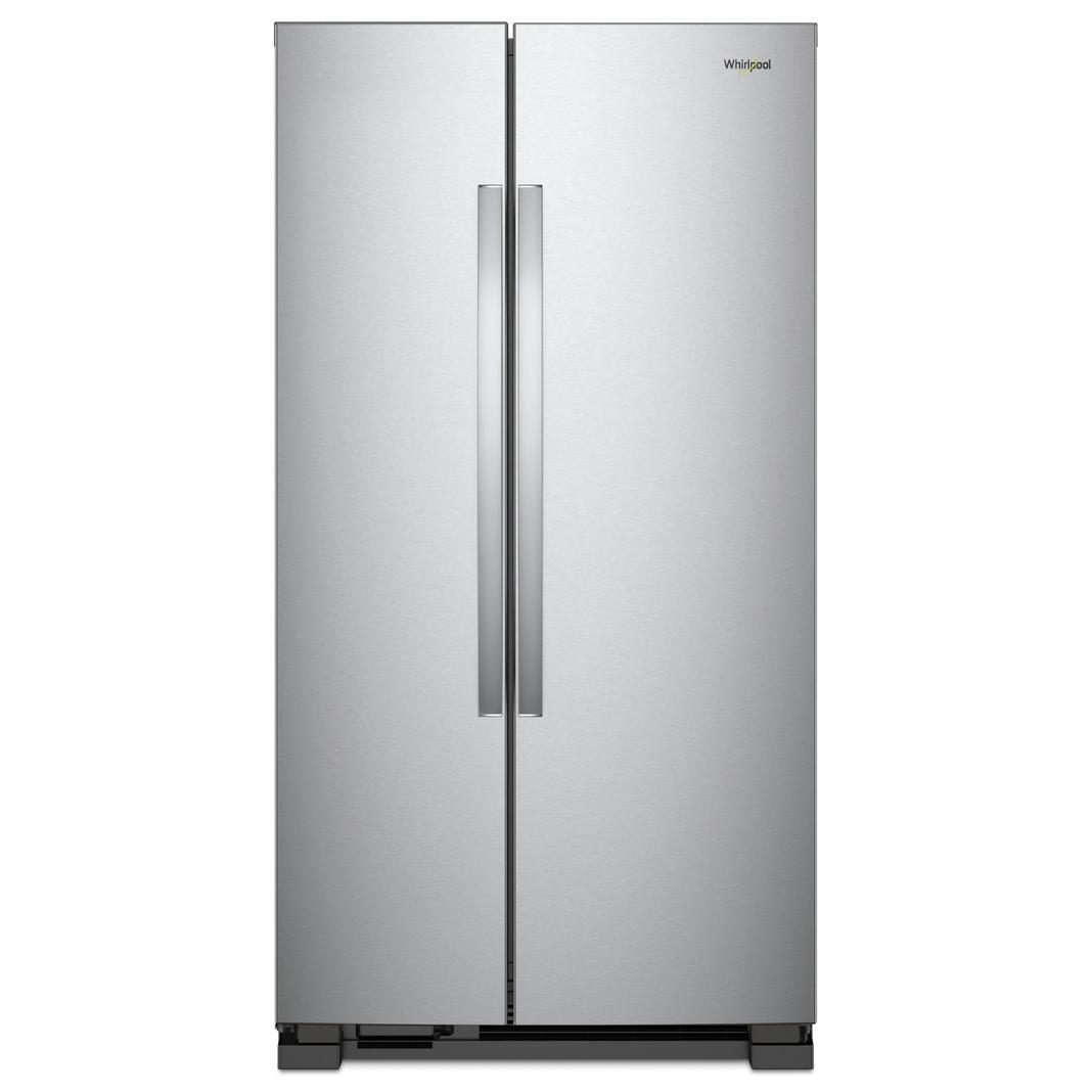 Whirlpool - 32.8 Inch 21.6 cu. ft Side by Side Refrigerator in Stainless - WRS312SNHM