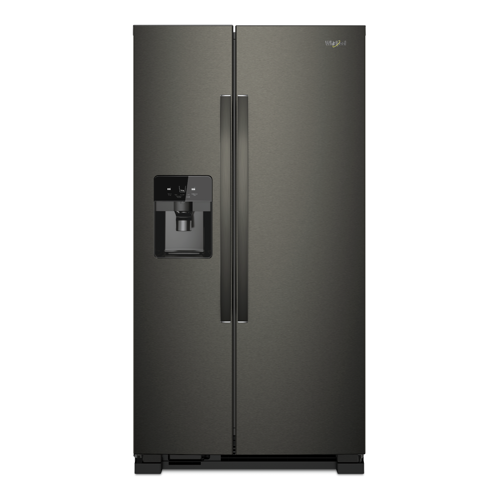 Whirlpool - 35.875 Inch 25 cu. ft Side by Side Refrigerator in Black Stainless - WRS325SDHV
