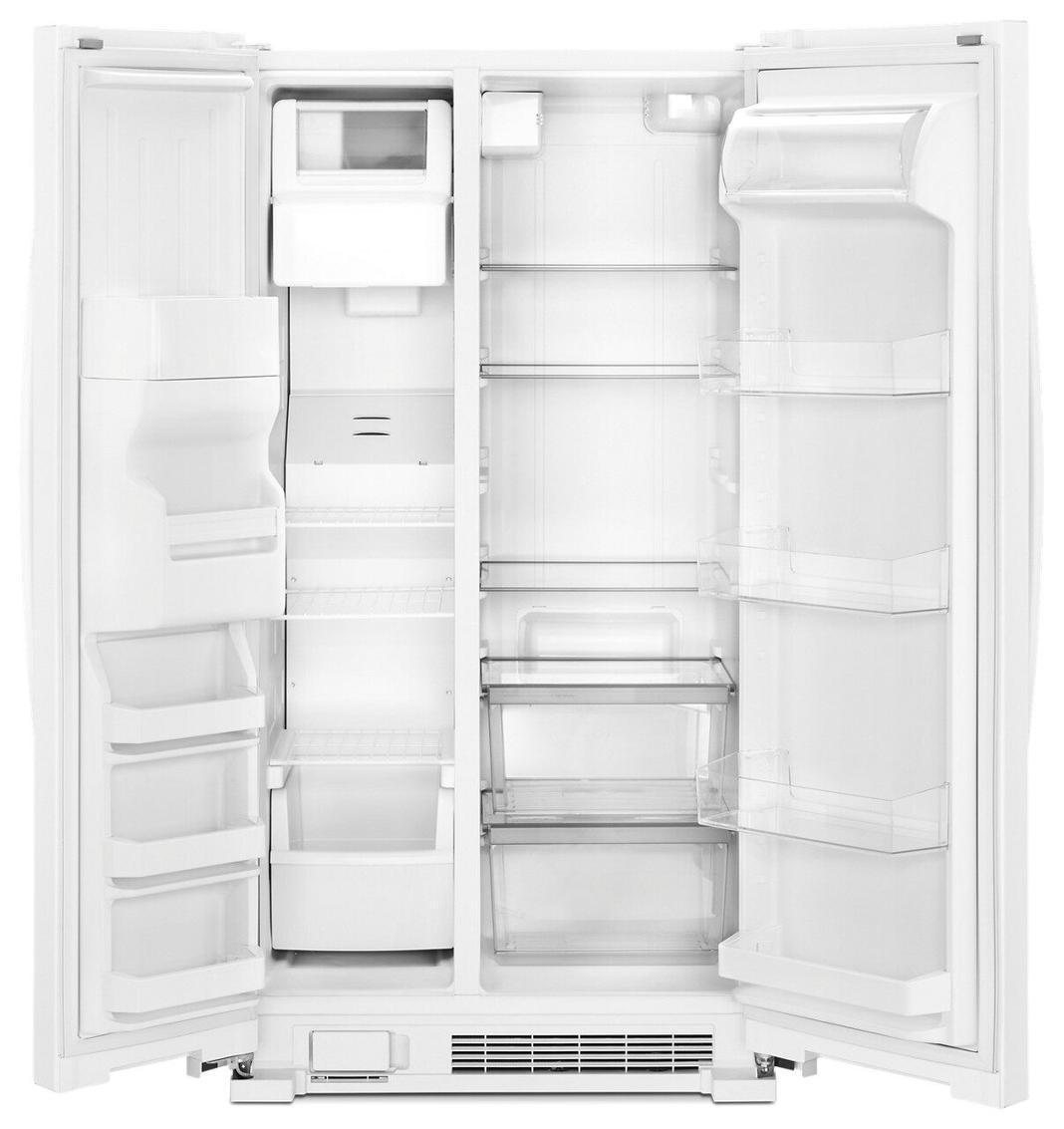 Whirlpool - 35.875 Inch 25 cu. ft Side by Side Refrigerator in White - WRS335SDHW