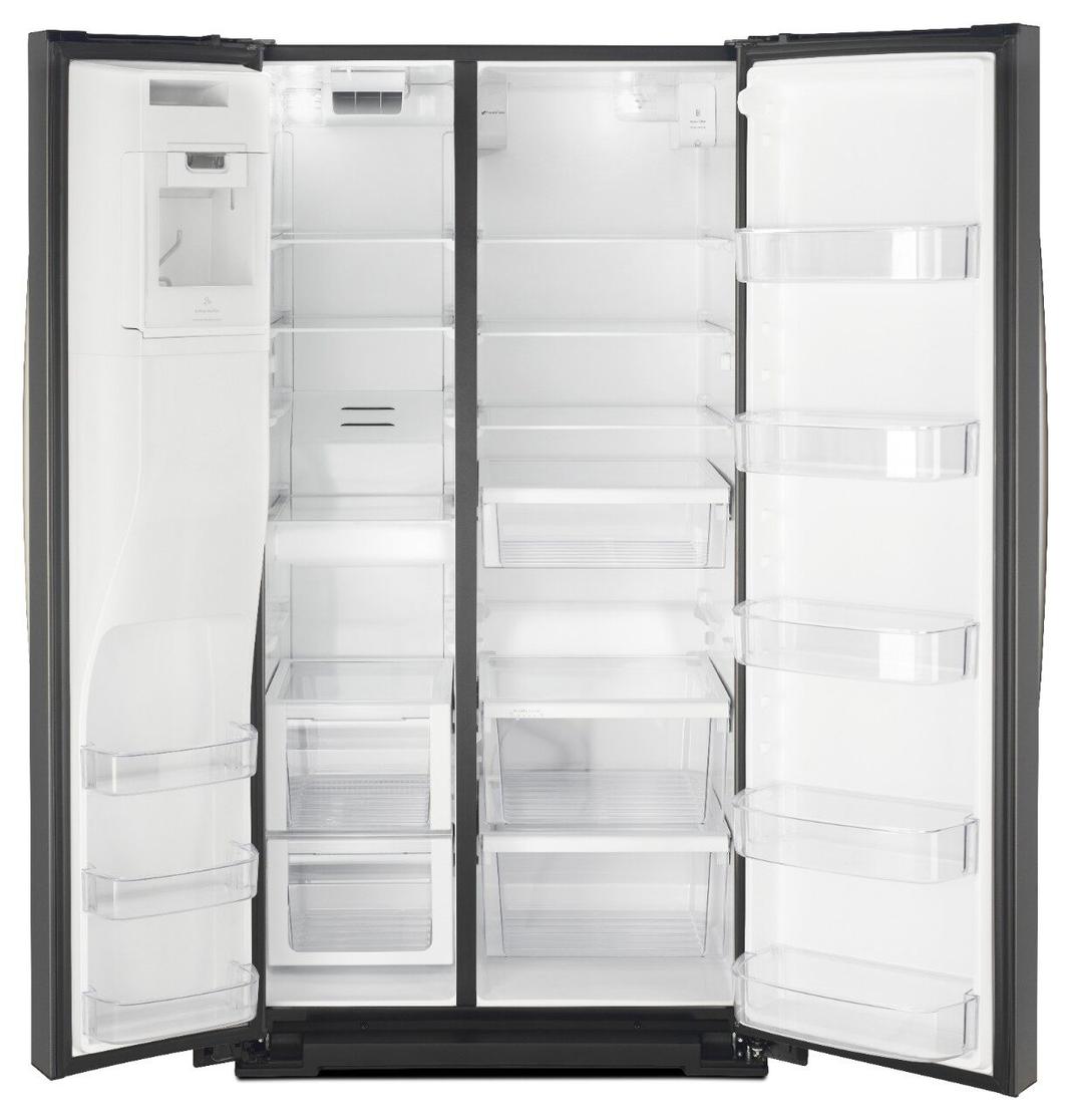 Whirlpool - 36 Inch 28 cu. ft Side by Side Refrigerator in Black Stainless - WRS588FIHV