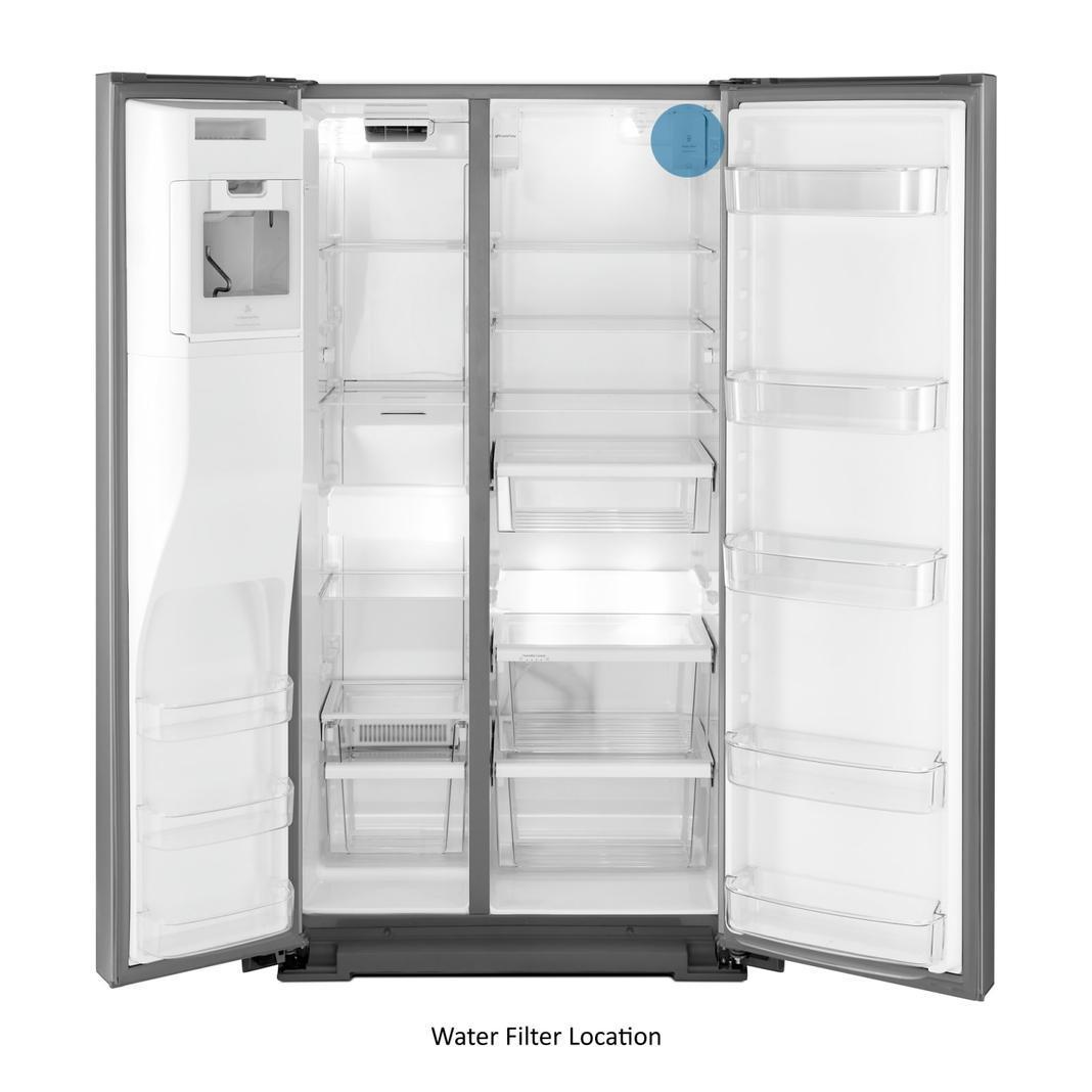 Whirlpool - 36 Inch 20.6 cu. ft Side by Side Refrigerator in Stainless - WRSA71CIHZ