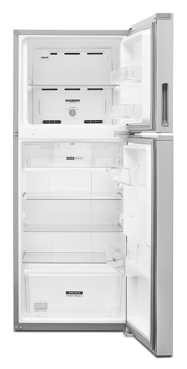 Whirlpool - 24.375 Inch 11.6 cu. ft Top Mount Refrigerator in Stainless - WRT312CZJZ