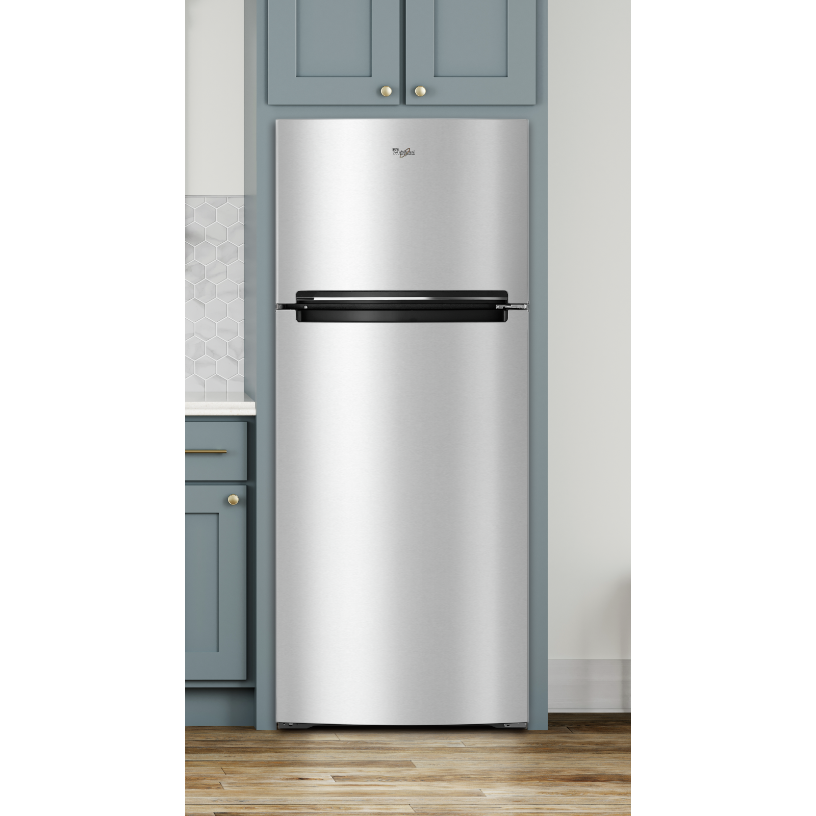 Whirlpool - 28 Inch 17.64 cu. ft Top Mount Refrigerator in Stainless - WRT518SZFG