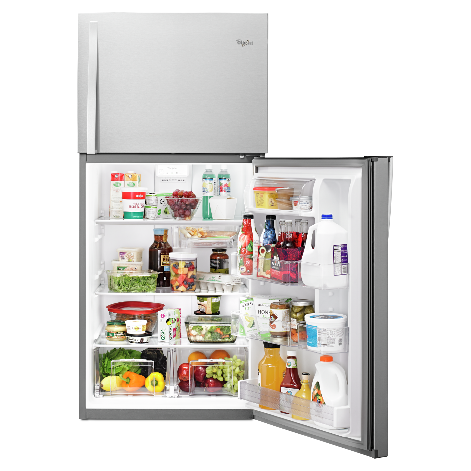 Whirlpool - 29.775 Inch 19.23 cu. ft Top Mount Refrigerator in Stainless - WRT519SZDM