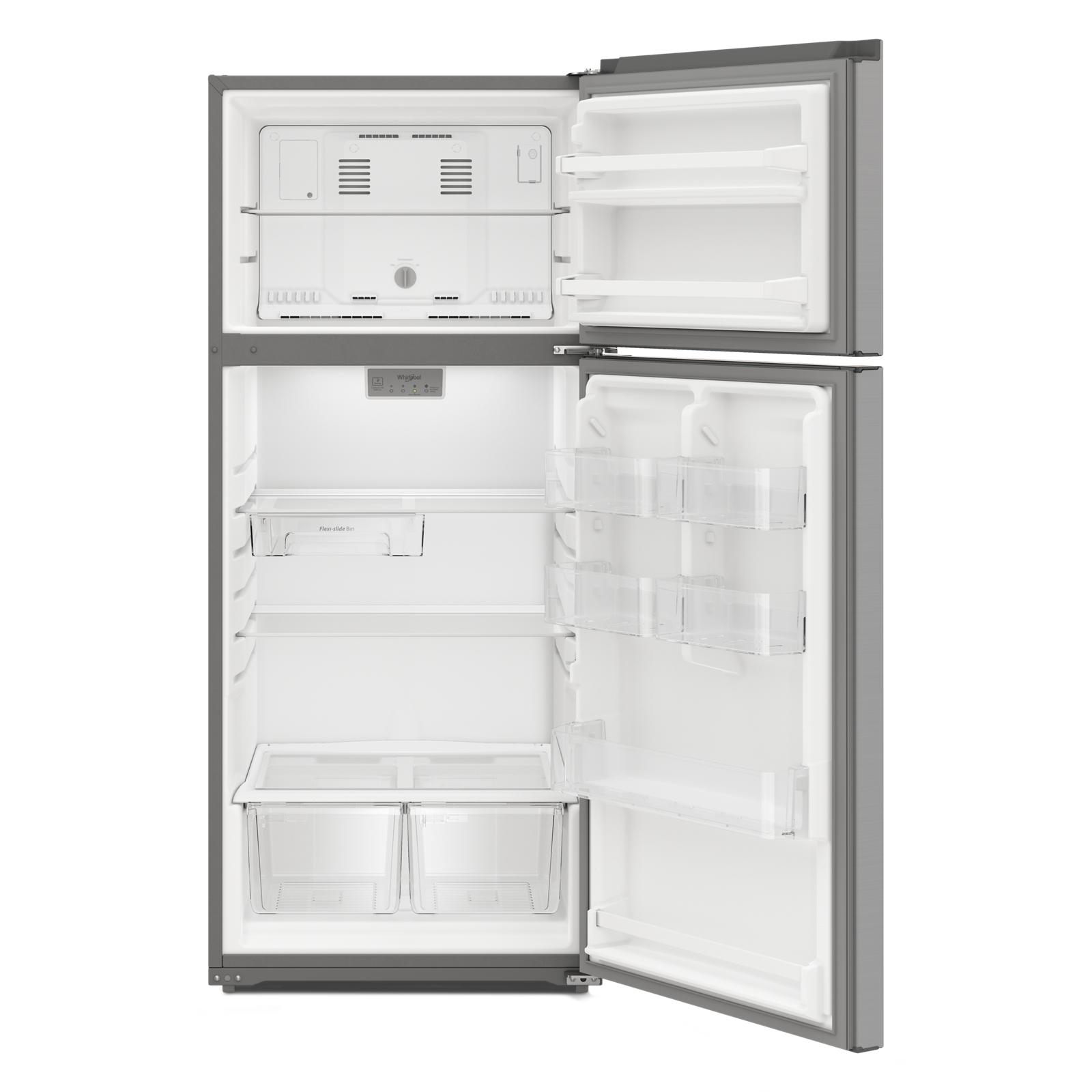 Whirlpool - 28.125 Inch 16.6 cu. ft Top Mount Refrigerator in Stainless - WRTX5028PM