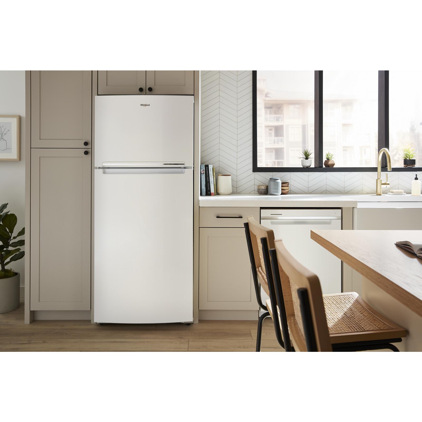 Whirlpool - 28.13 Inch 16.3 cu. ft Top Mount Refrigerator in White - WRTX5328PW
