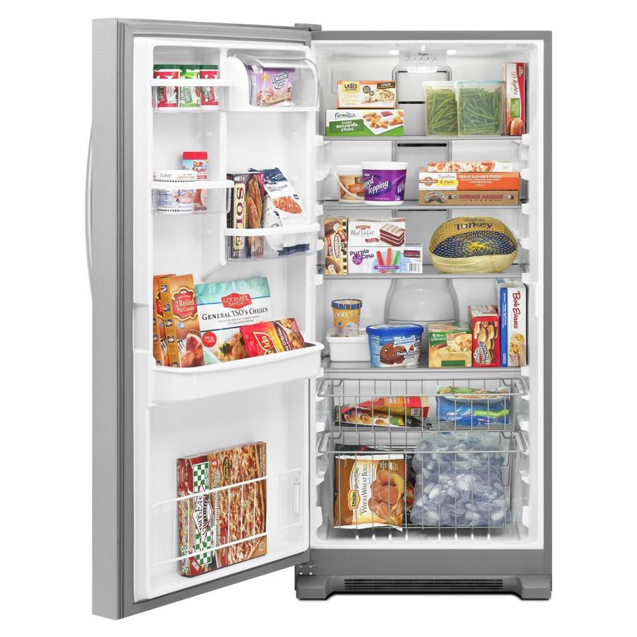 Whirlpool - 17.7 cu. Ft Upright Freezer in Stainless - WSZ57L18DM