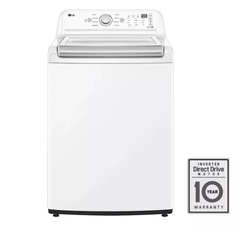 LG - 4.8 cu. Ft  Top Load Washer in White - WT7155CW