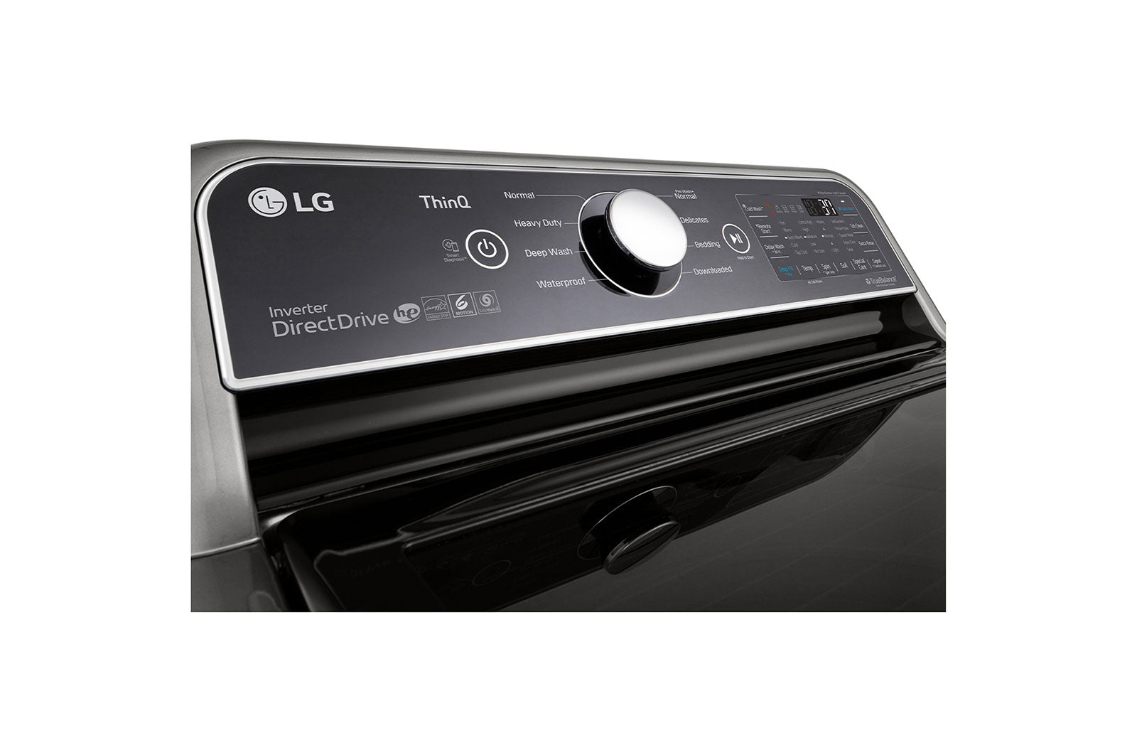 LG - 5.6 cu. Ft  Top Load Washer in Grey - WT7305CV