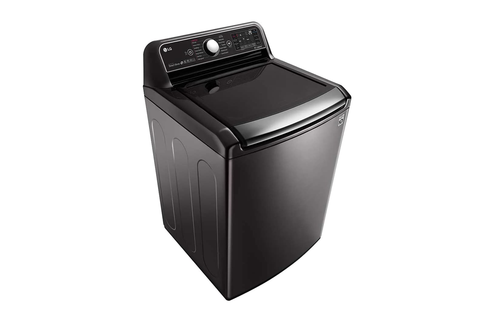 LG - 6.3 cu. Ft  Top Load Washer in Black Stainless - WT7900HBA