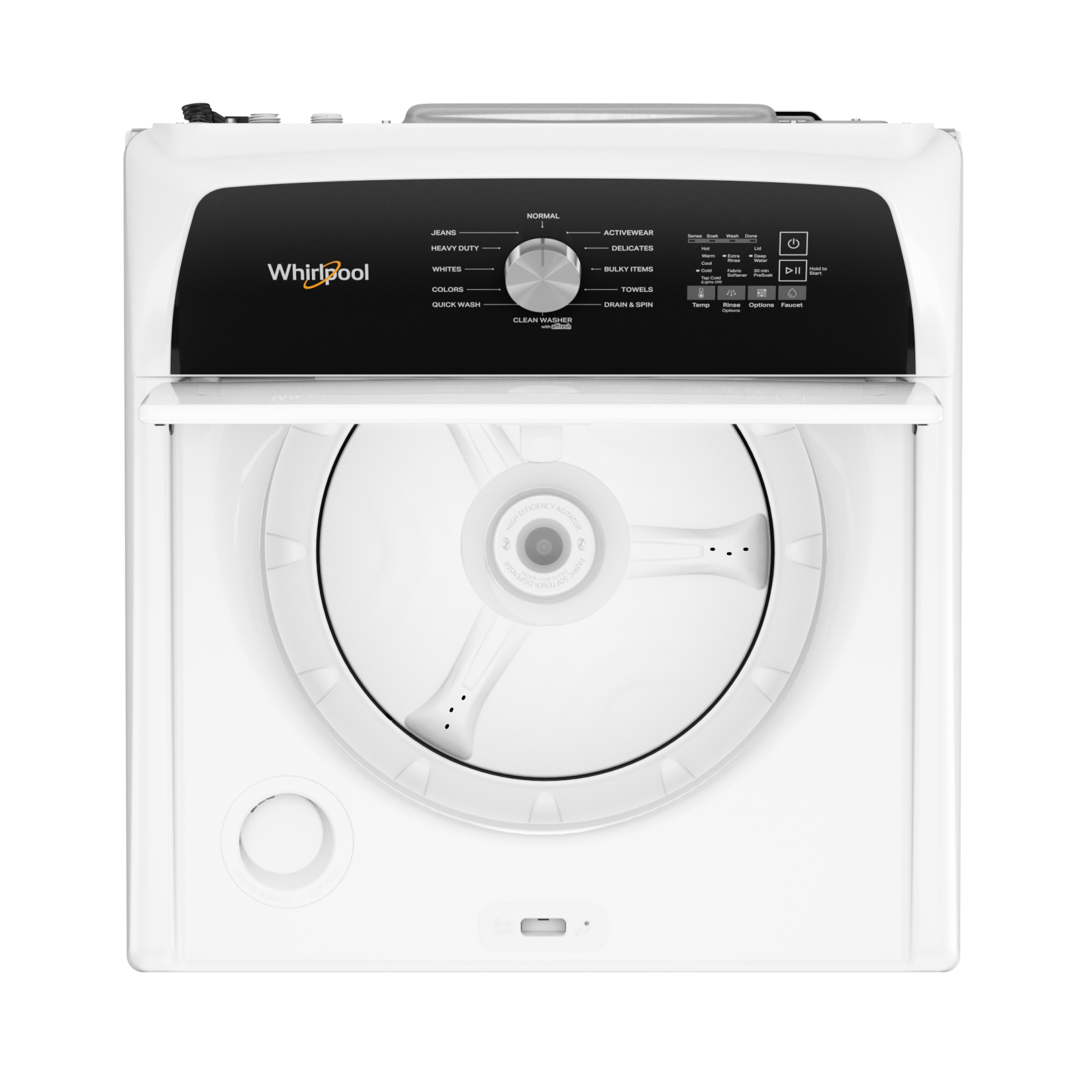 Whirlpool - 5.2 cu. Ft  Top Load Washer in White - WTW5015LW