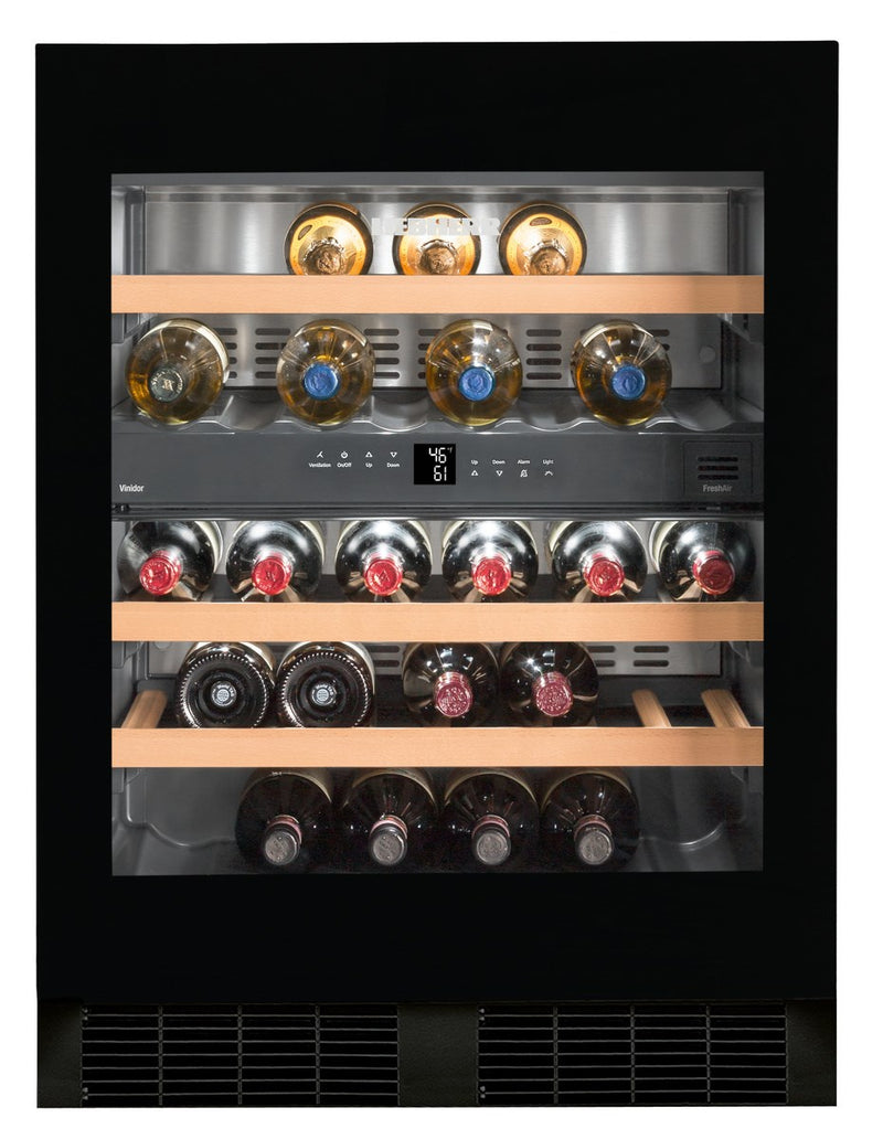 Liebherr - 23.5625 Inch 3.3 cu. ft Built In / Integrated Wine Fridge Refrigerator in Black - WUGB3400