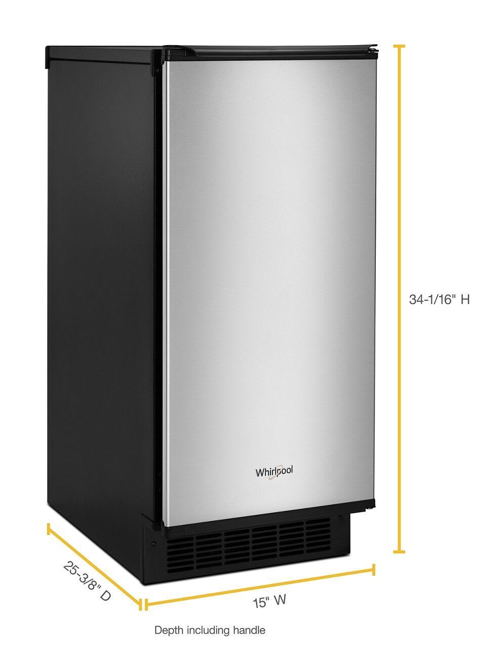 Whirlpool - 14.875 Inch 15 cu. ft Ice Maker Refrigerator in Stainless - WUI75X15HZ