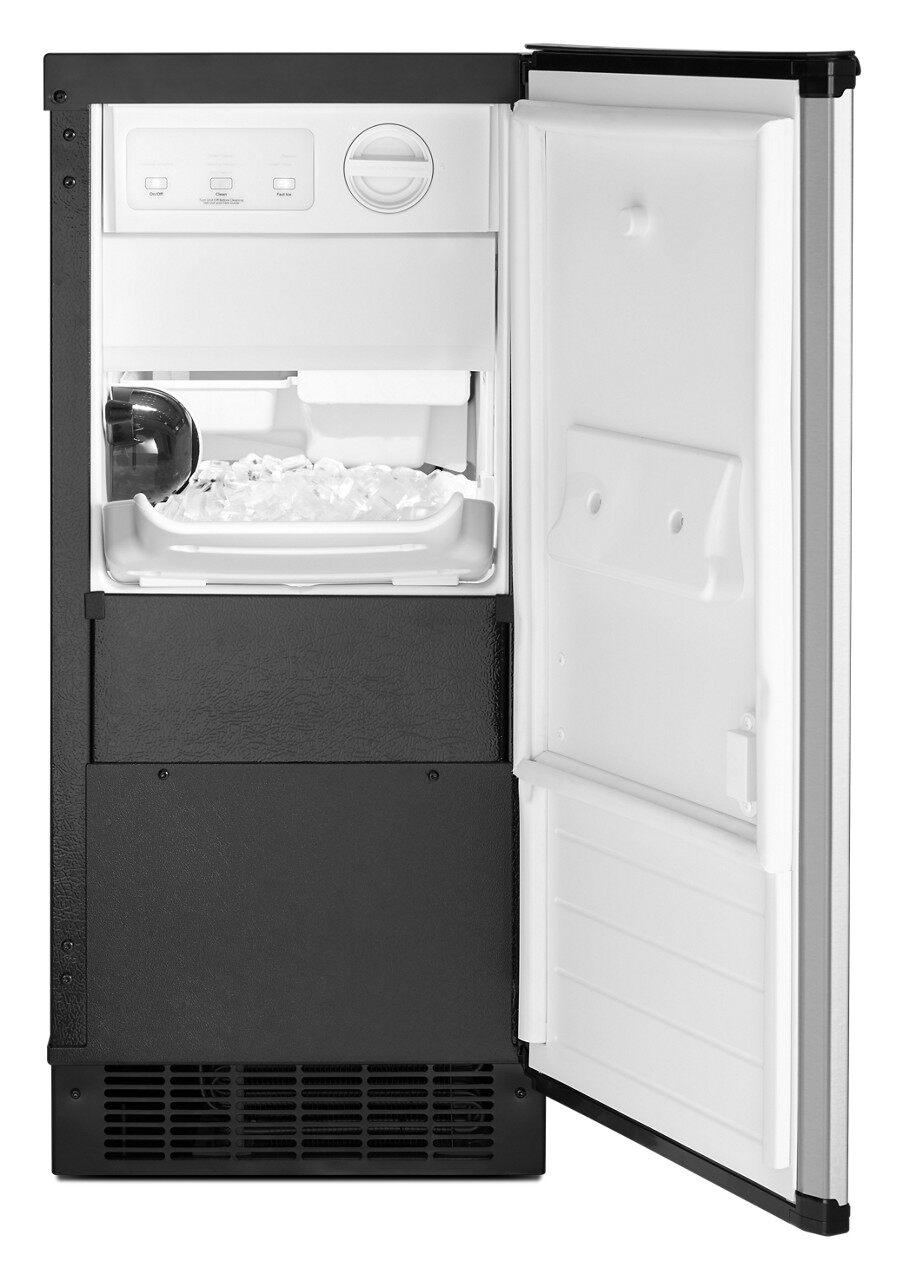 Whirlpool - 14.875 Inch 15 cu. ft Ice Maker Refrigerator in Stainless - WUI75X15HZ