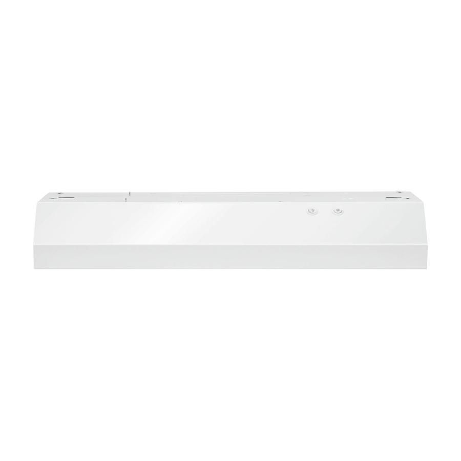 Whirlpool - 29.9 Inch 270 CFM Wall Mount and Chimney Range Vent in White (Open Box) - WVU17UC0JW