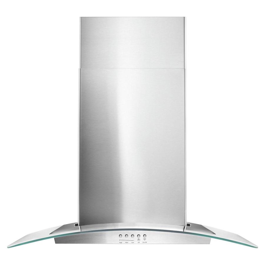 Whirlpool - 30 Inch 400 CFM Wall Mount and Chimney Range Vent in Stainless - WVW51UC0FS