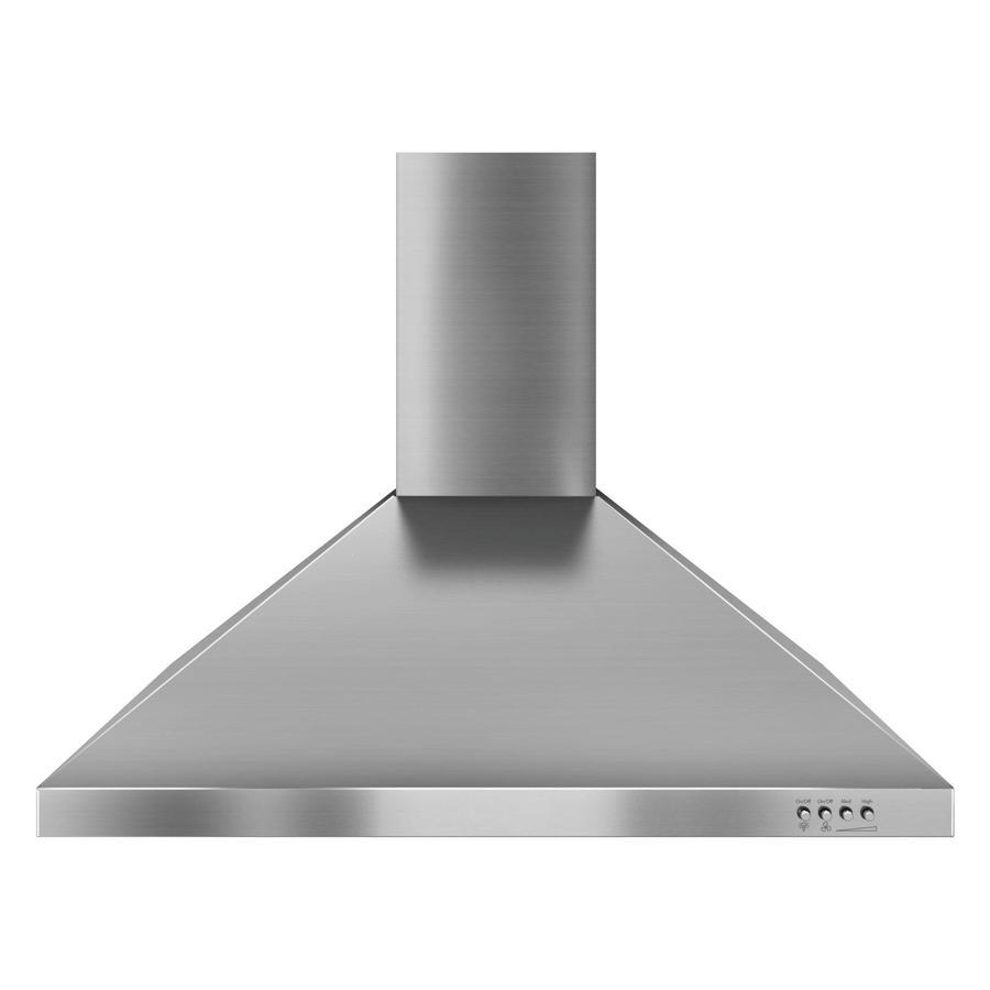 Whirlpool - 30 Inch 290 CFM Wall Mount and Chimney Range Vent in Stainless - WVW7330JS