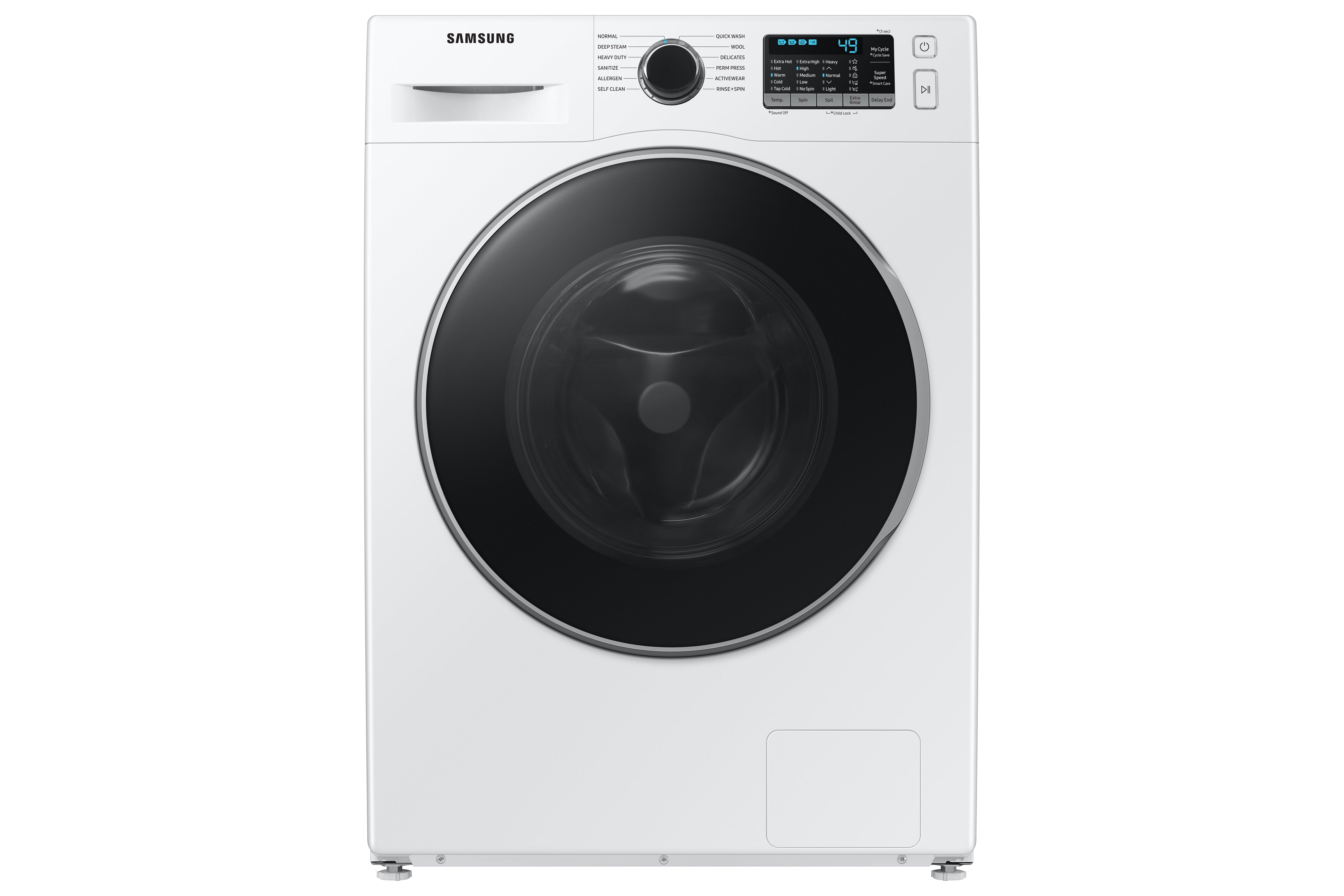 Samsung - 2.9 cu. Ft  Front Load Washer in White - WW25B6800AW