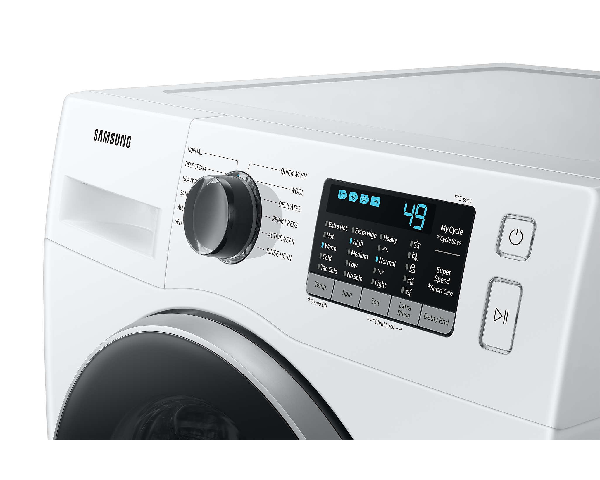 Samsung - 2.9 cu. Ft  Front Load Washer in White - WW25B6800AW
