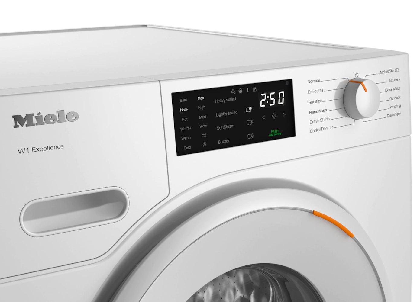 Miele - 2.3 cu. Ft  Front Load Washer in White - WXD160