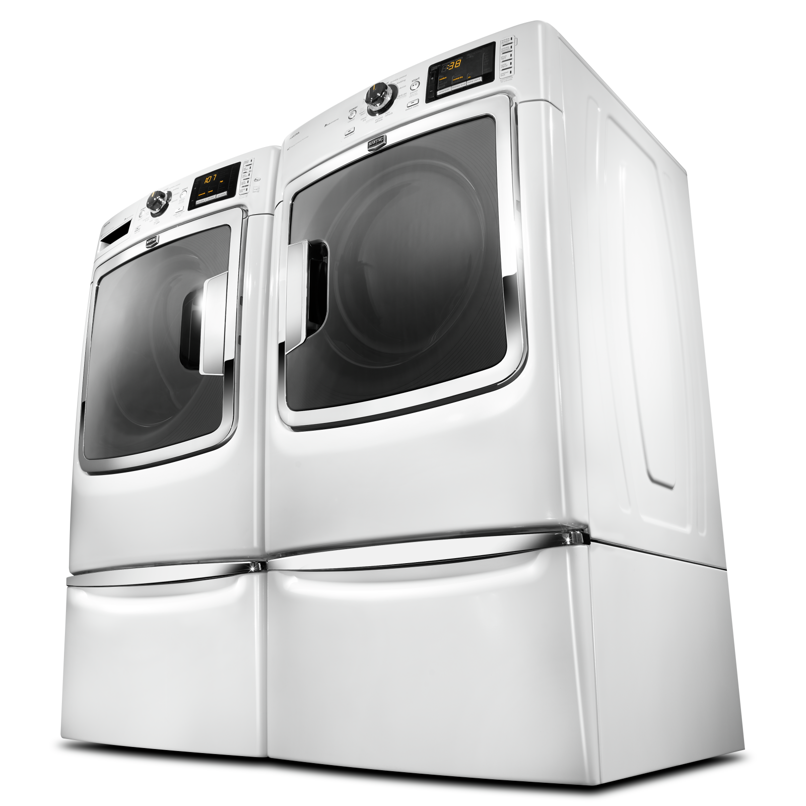 Maytag -  15.5" Pedestal for Front Load Washer and Dryer With Storage  Accessories in White - XHPC155XW
