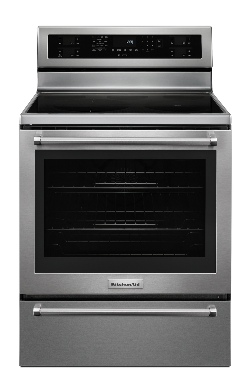 KitchenAid - 6.4 cu. ft  Electric Range in Stainless - YKFES530ESS