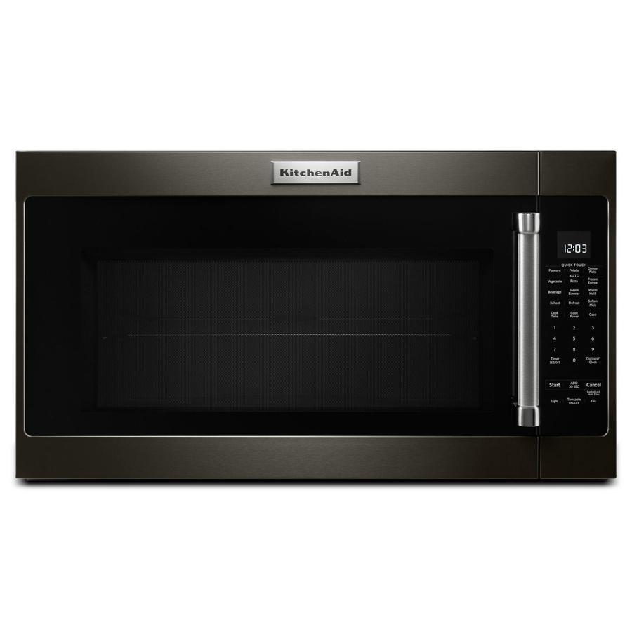 KitchenAid - 2 cu. Ft  Over the range Microwave in Black Stainless - YKMHS120EBS