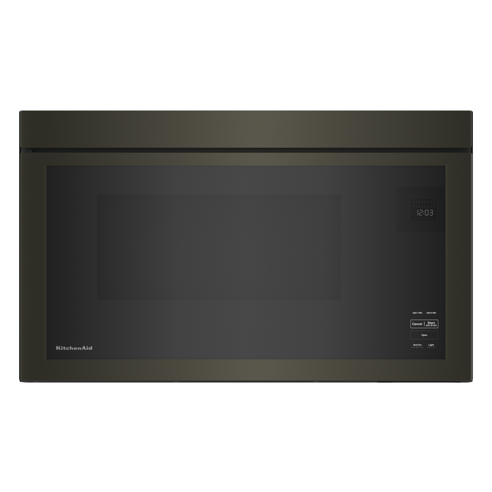 KitchenAid - 1.1 cu. Ft  Over the range Microwave in Black Stainless - YKMMF330PBS