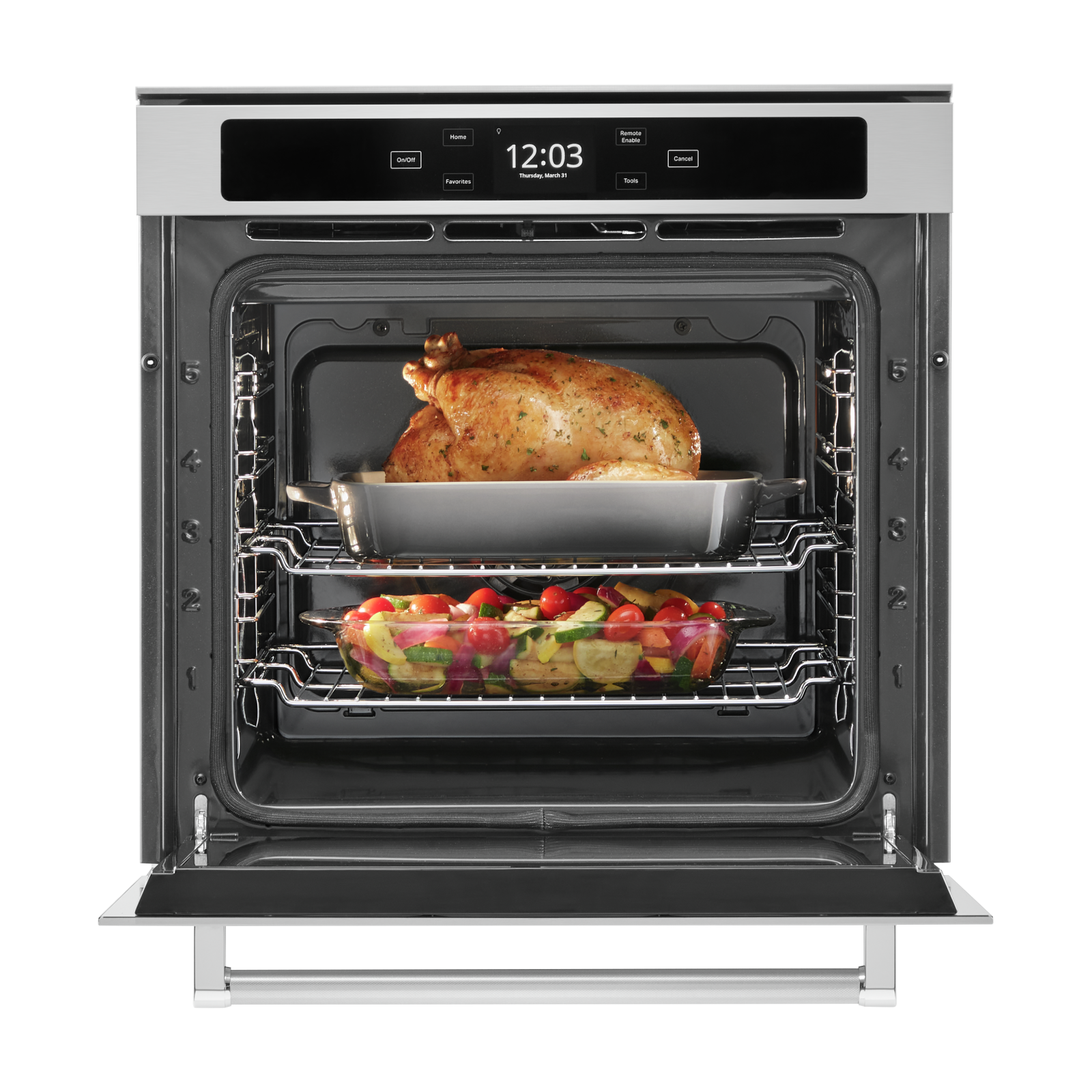 KitchenAid - 2.9 cu. ft Single Wall Oven in Stainless - YKOSC504PPS