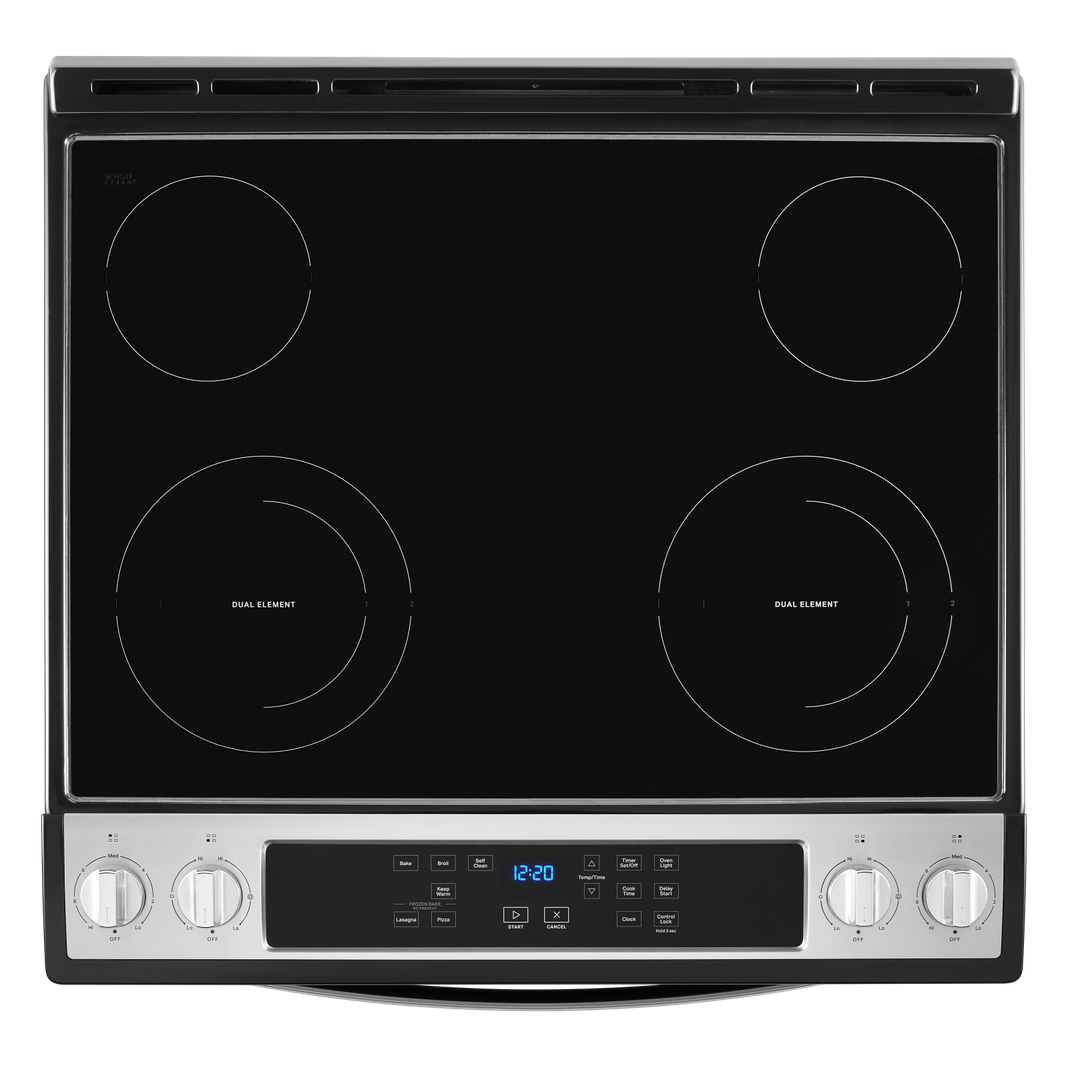 Whirlpool - 4.8 cu. ft  Electric Range in Stainless - YWEE515S0LS