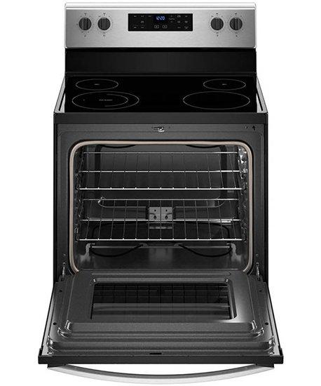 Whirlpool - 5.3 cu. ft Rear Control Electric Range in Black-on-Stainless - YWFE510S0HS