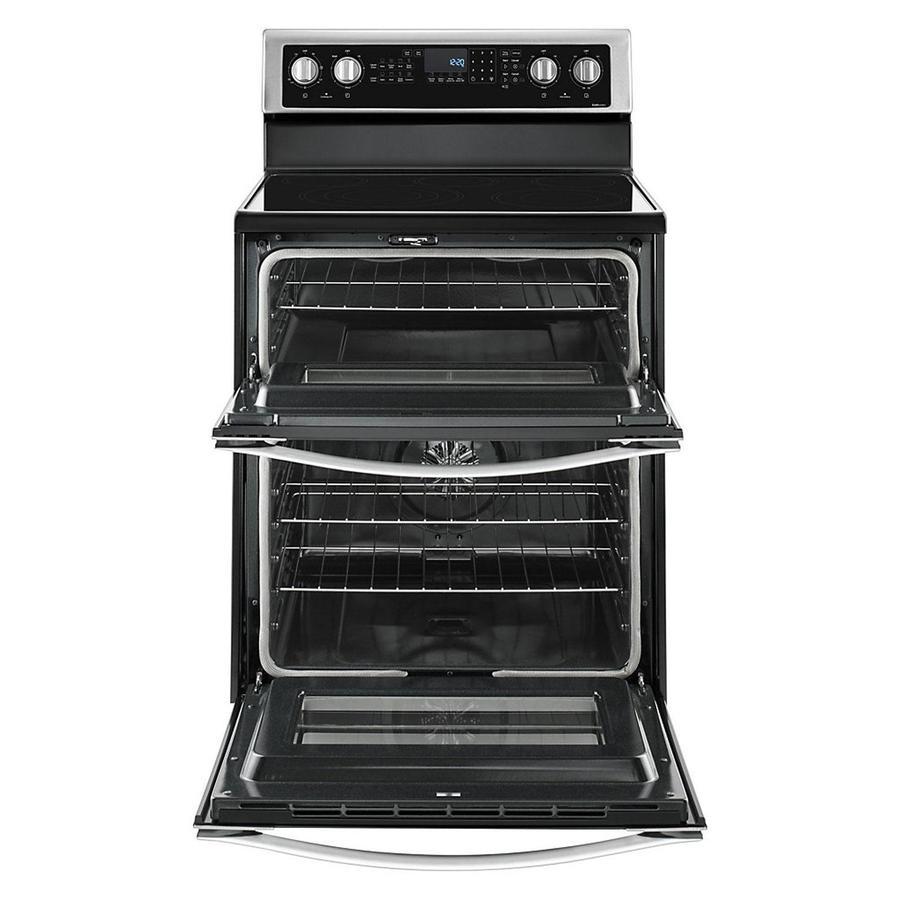 Whirlpool - 6.7 cu. ft  Electric Range in Stainless - YWGE745C0FS
