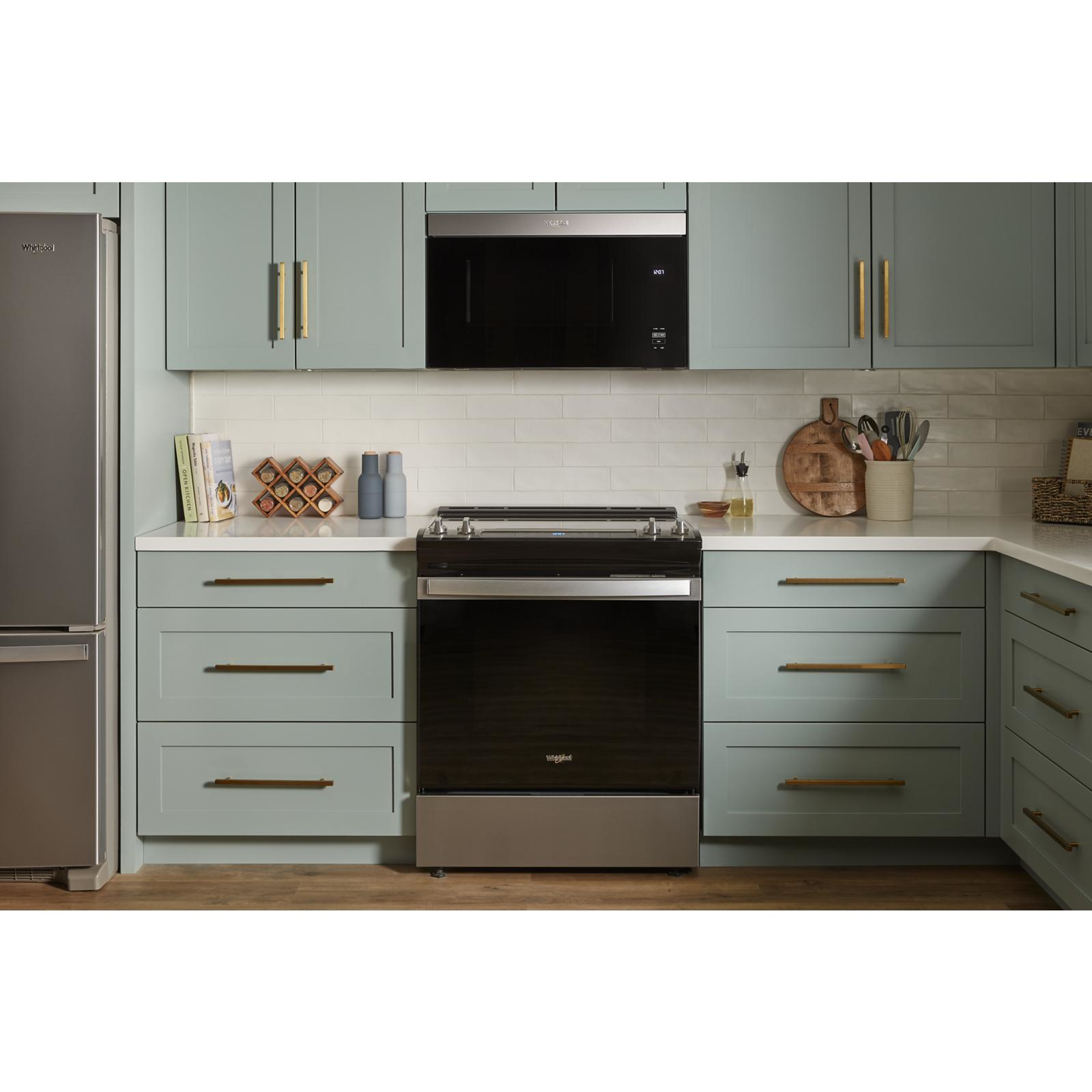 Whirlpool - 1.1 cu. Ft  Over the range Microwave in Stainless - YWMMF5930PZ
